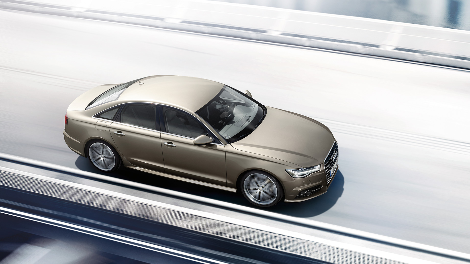 Gold color Audi sedan