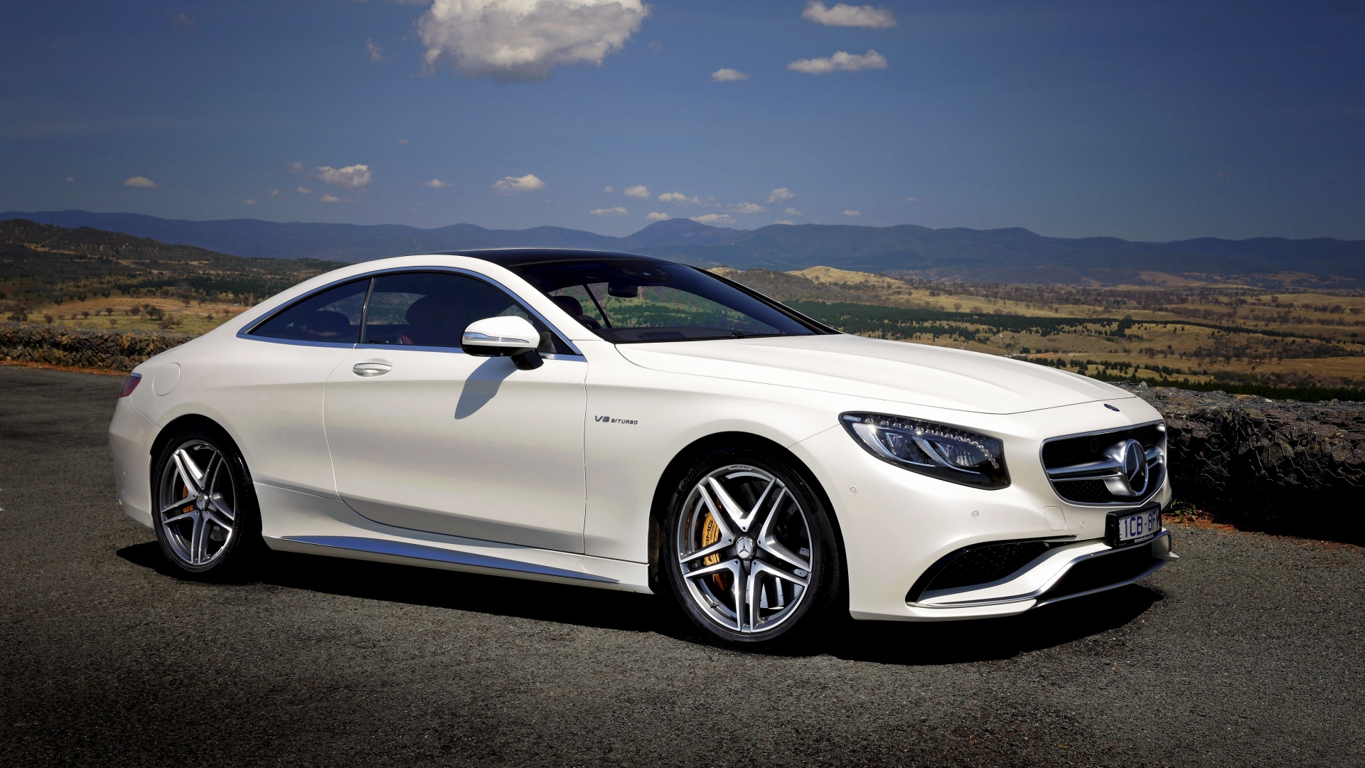 White Mercedez AMG Coupe